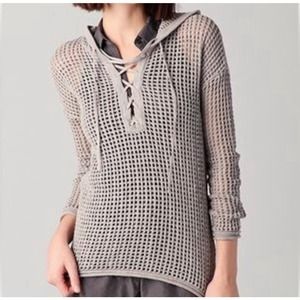 Standard James Perse Knit Brown Y2K Hooded‎ Top Size 2